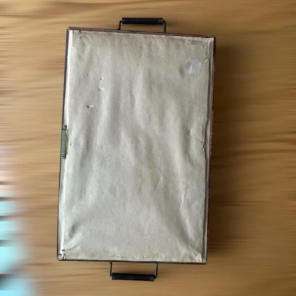 Vintage Handmade Country Sampler Framed Cross-Stitch Alphabet Tray - Picture 5 of 5